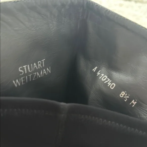 Stuart Weitzman Black Over the Knee Boots Sleek Silhouette - Picture 3 of 3